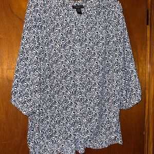 Grace Black and White Floral Blouse